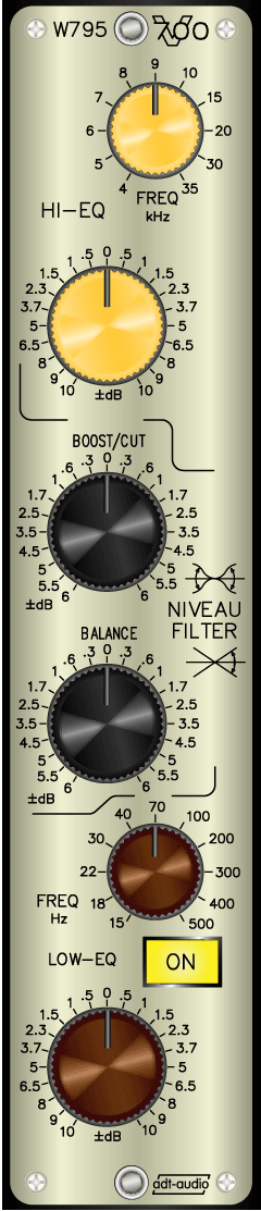 Stereo Niveau Filter with High Low EQ