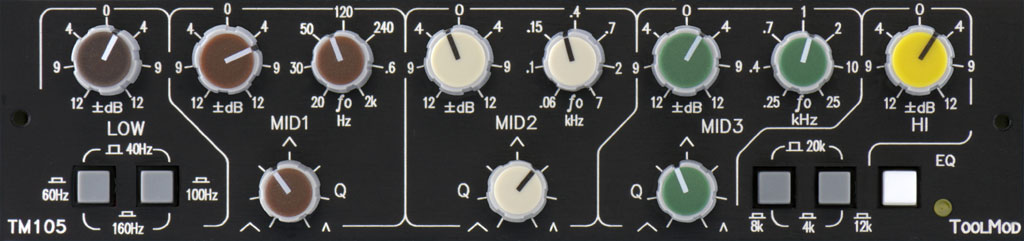 5 Band EQ with 12 dB Control Range