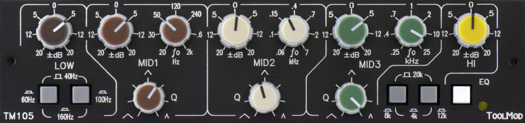 5 Band Equalizer with 20 dB Control Range