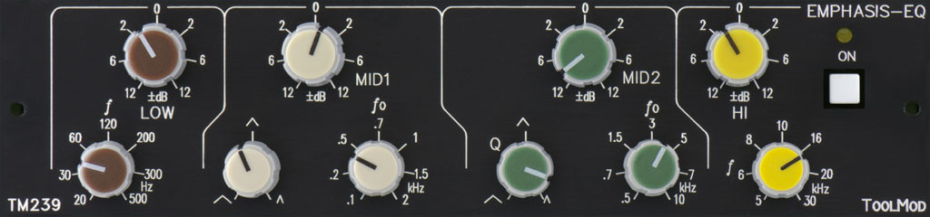4-Band Stereo Emphasis Equalizer, horizontal Version