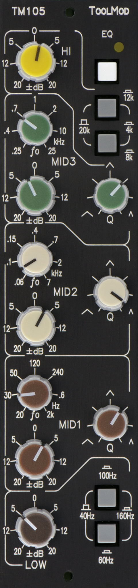 Equalizer with 20 dB Control Range, vertical Version