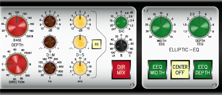 Surround Elliptical Equalizer and MS Equalizer Section in ADT Dimensions